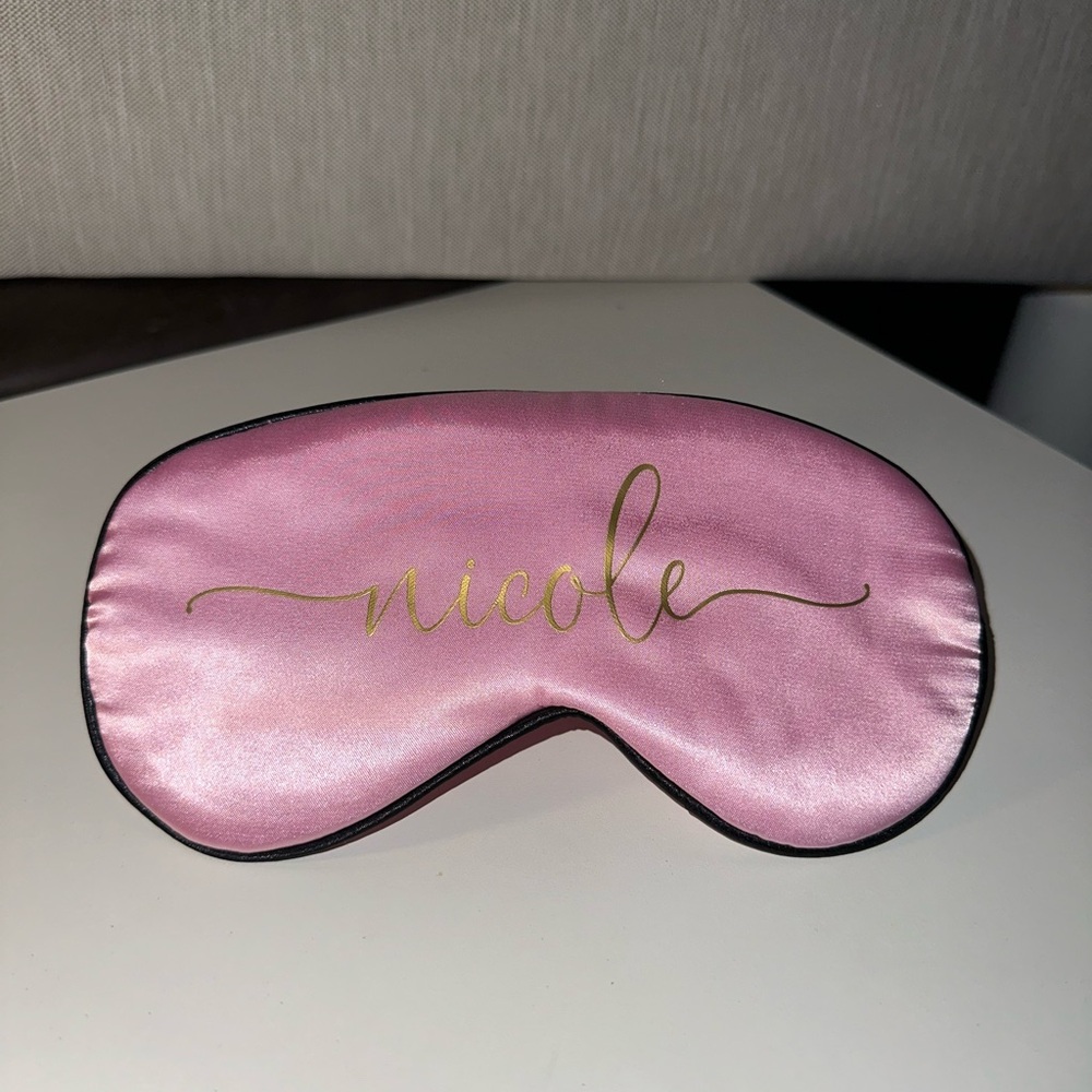 Pink Satin Sleep Mask - Nicole